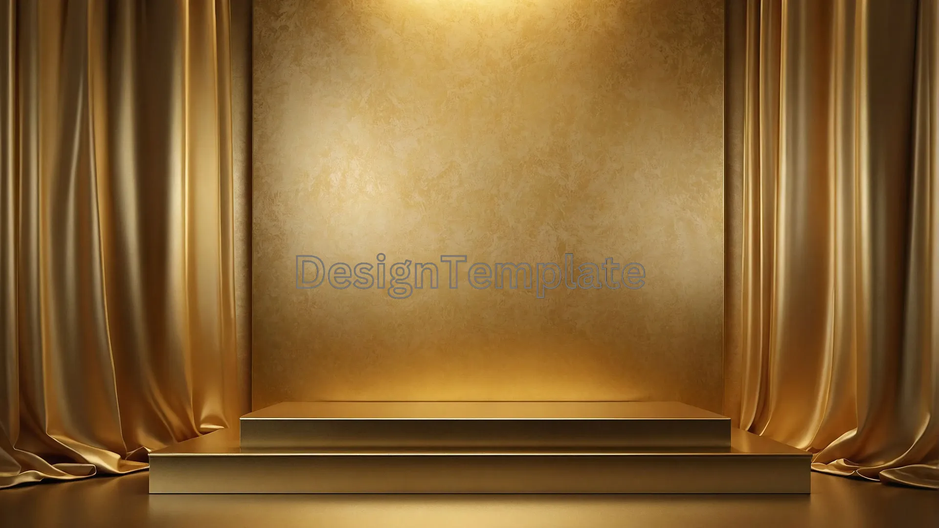 Golden Podium Elegant with Curtains Image